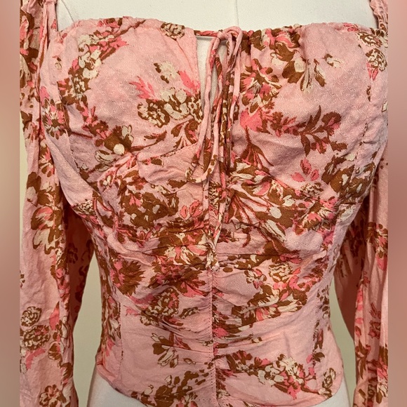 Free People Hilary‎ Pink Floral Blouse - Picture 4 of 7